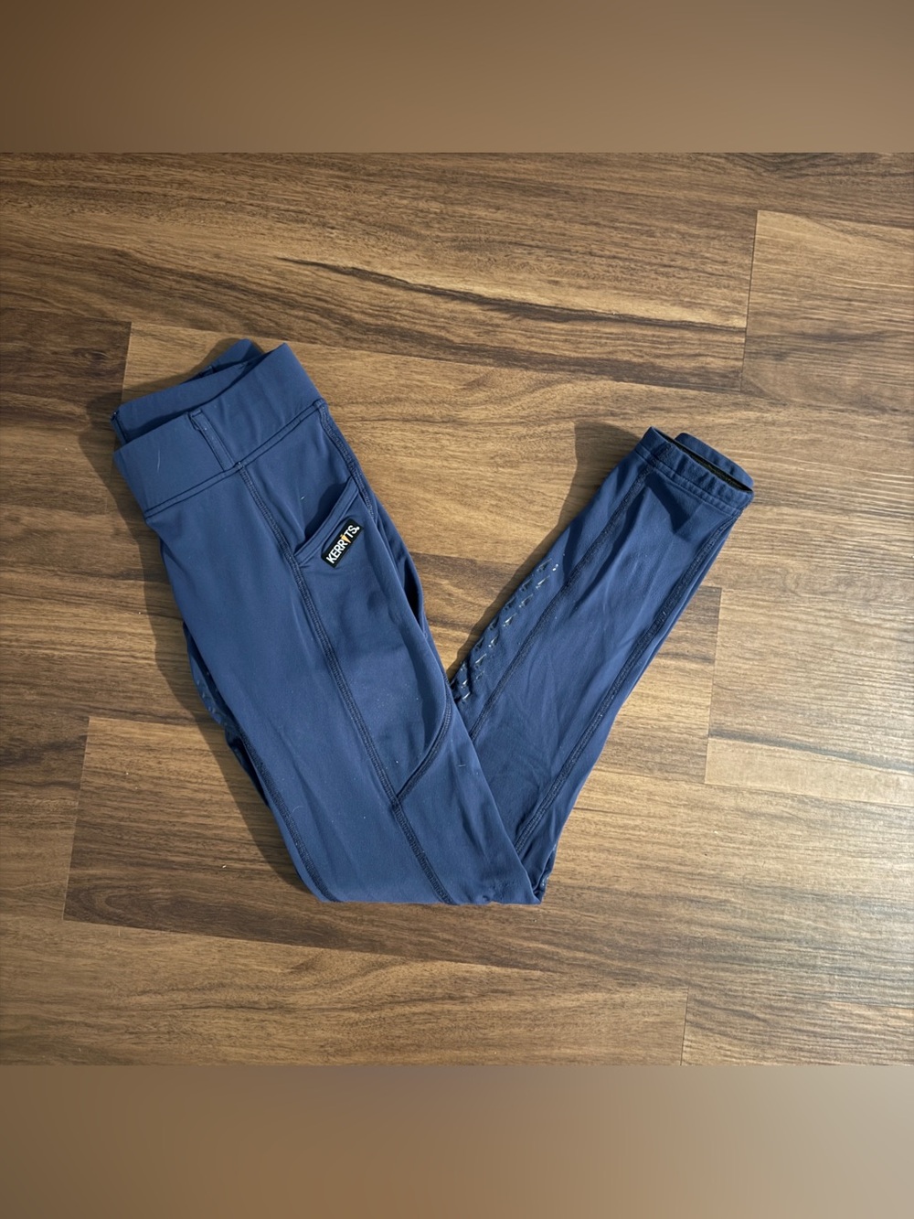 Women’s XS Blue Kerrits Full Seat Horseback Riding Tights Breeches. Good Conditi
